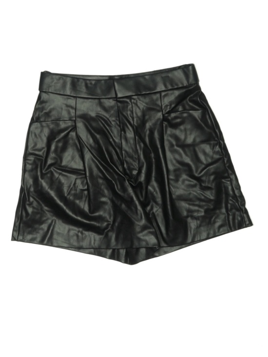 Zara Pants - Zara Black Faux Leather High Rise Tailored Shorts Vegan Leather Small